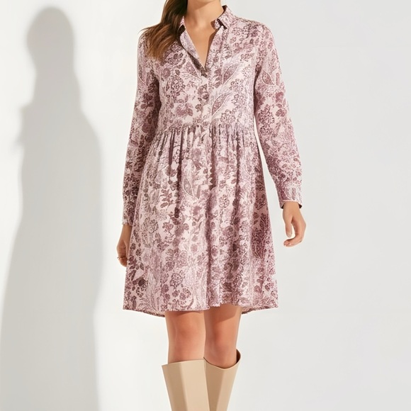 SÉZANE Leana Mini Dress Ghalia Ecru Print FR42/US10